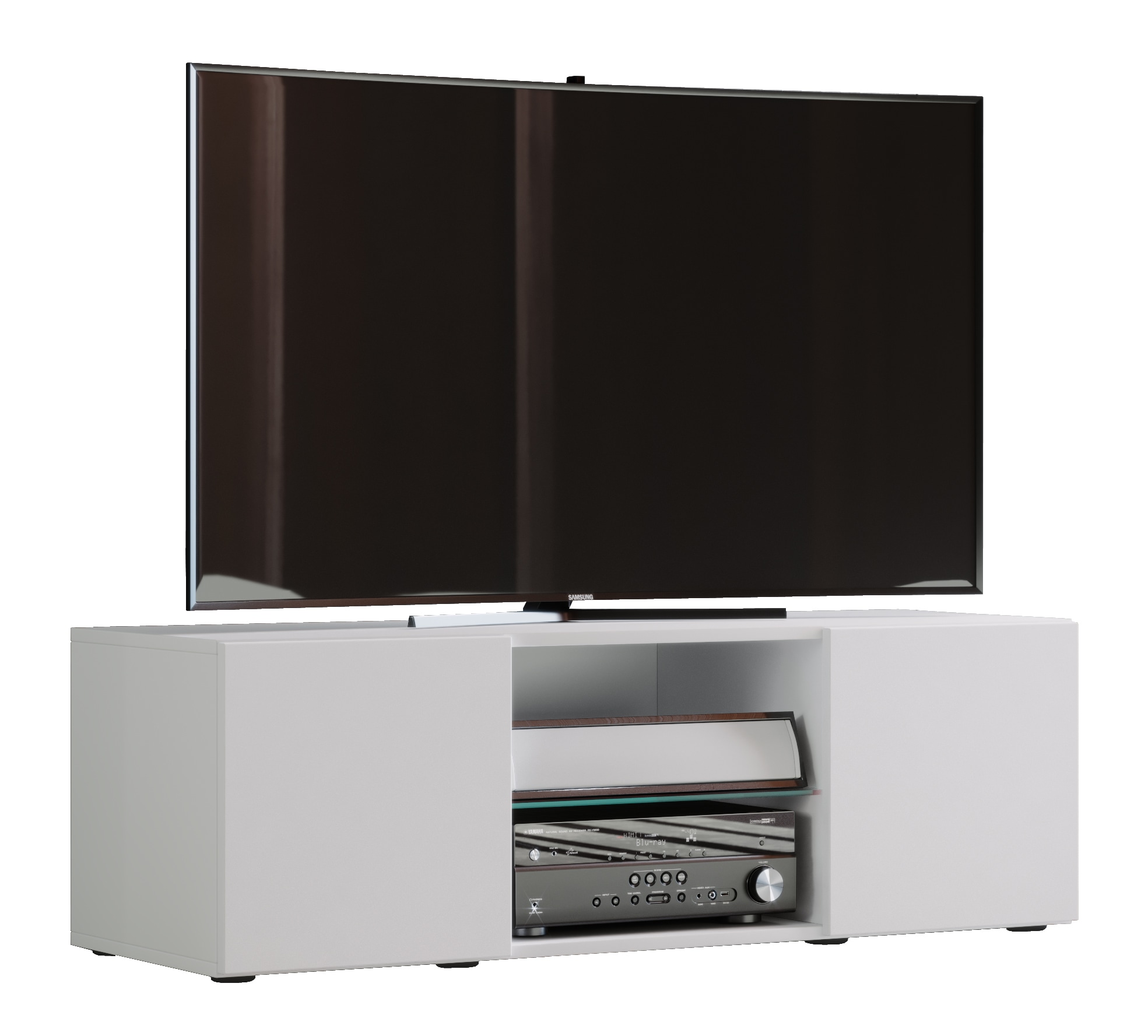 VCM TV M&ouml;bel | Lowboard | Fernsehschrank | Ma&szlig;e H. 40 x B. 95 x T. 36 cm | Fernseh M&ouml;bel - Lowina 