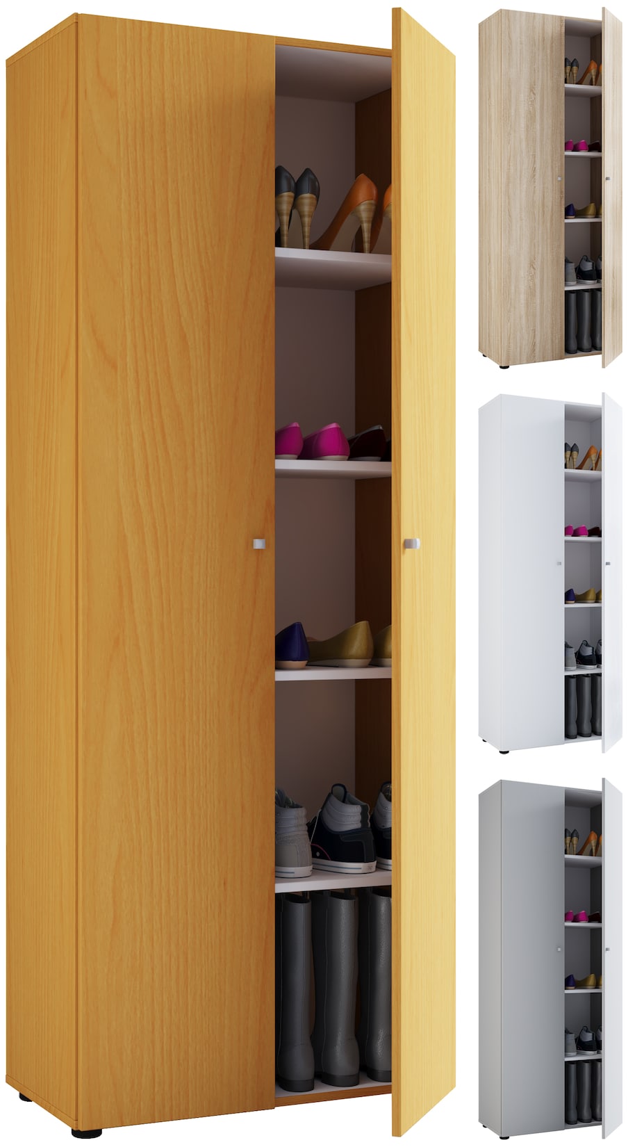 VCM Schuhschrank "XL Holz Großer Schuhschrank Schuhkommode Vandol 5" 1 Stk. tlg.