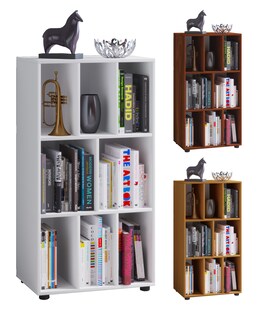 VCM Holz Kommode | Sideboard mit praktischen Fachbodeneinteilung | Schallplattenregal | Maße ca. H. 120 x B. 60 x T. 40 cm - Woltino 