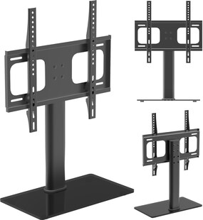 VCM TV Standfuß Aufsatz Erhöhung | 26-55 Zoll bis 30 kg | VESA max. 400x400 | Fernseh Ständer aus hochwertigem Stahl | Maße ca. H. 67 x B. 46 x T. 24 cm | Fernsehstand B-TTS-400 