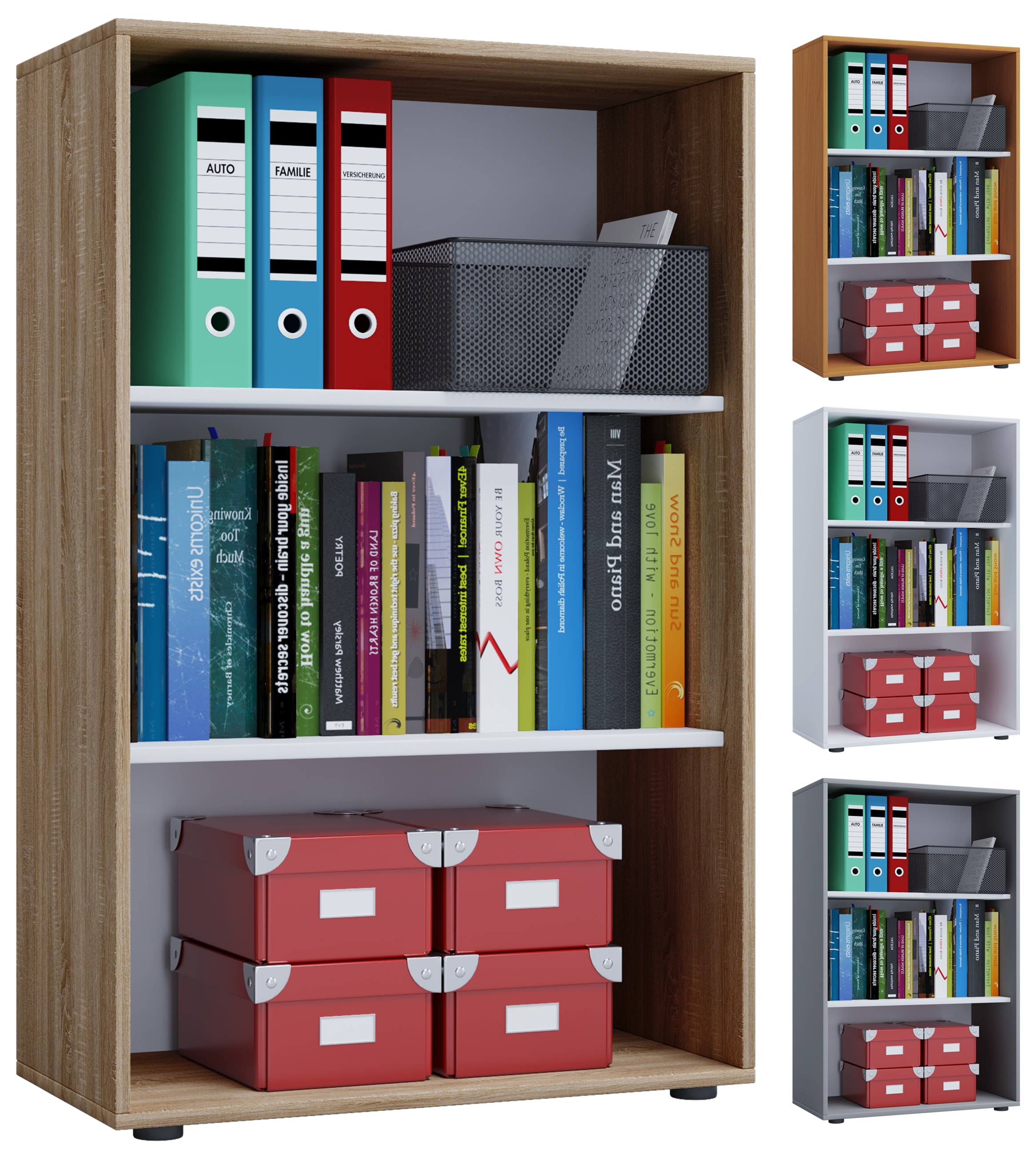 VCM Aktenregal Lona 3 F&auml;cher 