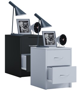 VCM Nachtschrank | Beistelltisch | Nachttisch | Maße ca. 40 x B. 35 x T. 35 cm - Boxal Mini 