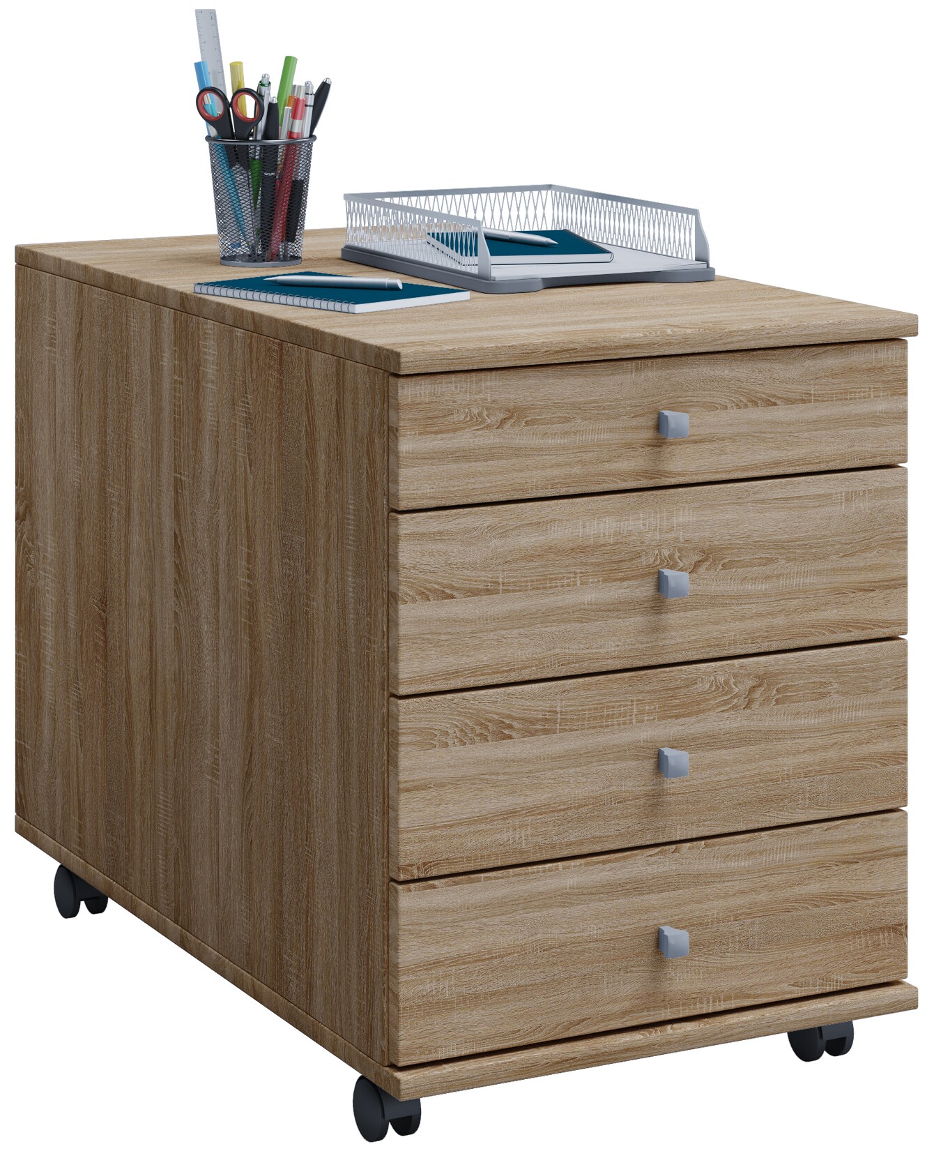 VCM Rollcontainer Beistellcontainer mit Schubladen Maße ca. H. 57 x B. 42 x T. 75 cm Bürocontainer – Lona