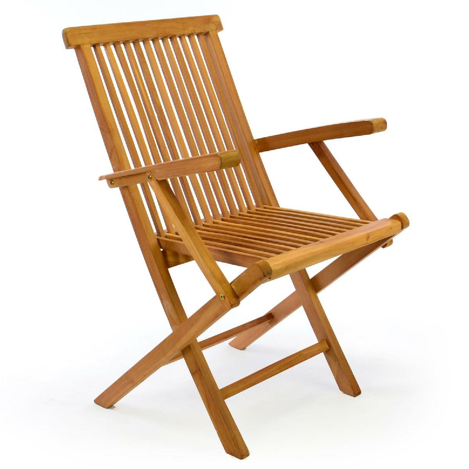VCM Gartenstuhl "Gartenstuhl Hochlehner Klappstuhl Holz Teak" ()