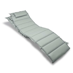 VCM 2er Liegenauflage Polster für Gartenliege | 190x60cm | Gartenmöbel | Hellgrau 