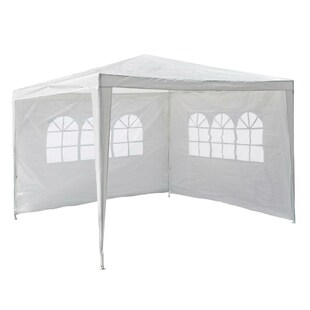 VCM Pavillon | Maße ca. 3x3 m | wasserabweisende 110g / m² PE Plane | Partyzelt | Gartenzelt | Weiß 