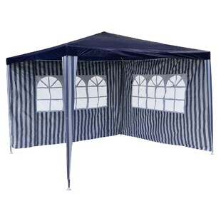VCM Pavillon | Maße ca. 3x3 m | wasserabweisende 110g / m² PE Plane | Partyzelt | Gartenzelt | Blau 