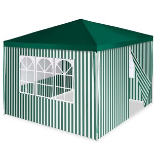 VCM Pavillon | Maße ca. 3x3 m | wasserabweisende 110g / m² PE Plane | Partyzelt | Gartenzelt mit 4 Seitenteile | Grün 