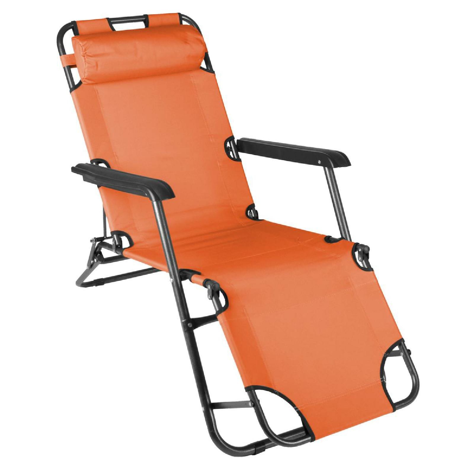 VCM Sonnenliege | Gartenliege | Ma&szlig;e ca. 155 x 46 cm | Gartenliege klappbar | Gartenm&ouml;bel | Sonnenstuhl | Orange 