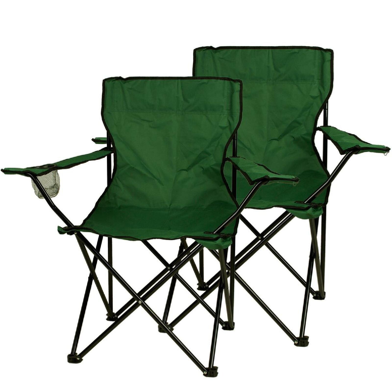 VCM Gartenstuhl "2x Angelstuhl Getränkehalter Campingstuhl klappbar" ()