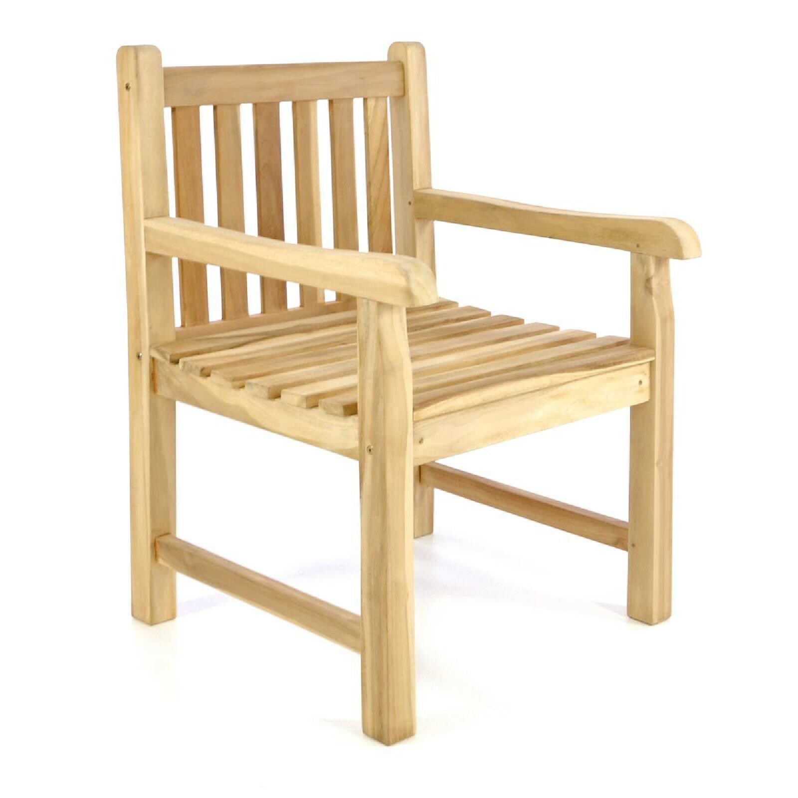 VCM Gartenstuhl "Gartenstuhl Gartensessel Sessel Landhaus Teak Holz" ()