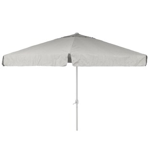 VCM Sonnenschirm Ø 3,8m | Schirm mit Kurbel aus Alu | Sonnenschutz | Weiß 