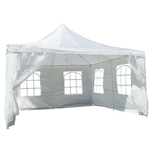 VCM Pavillon | Maße ca. 4x4 m | wasserabweisende 180g / m² PE Plane | Partyzelt | Gartenzelt 