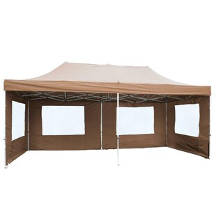 VCM PROFI | Pavillon | Maße ca. 3x6 m | wasserabweisende 270 g/m² PE Plane | Partyzelt mit Seitenteilen | Gartenzelt 