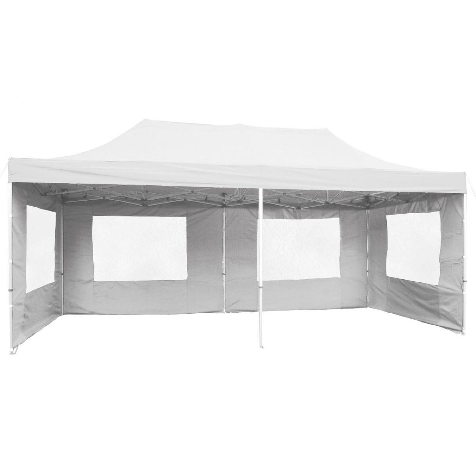 PROFI Pavillon   Maße ca. 3x6 m   wasserabweisende /m² PE Plane   Partyzelt mit Seitenteilen   Gartenzelt