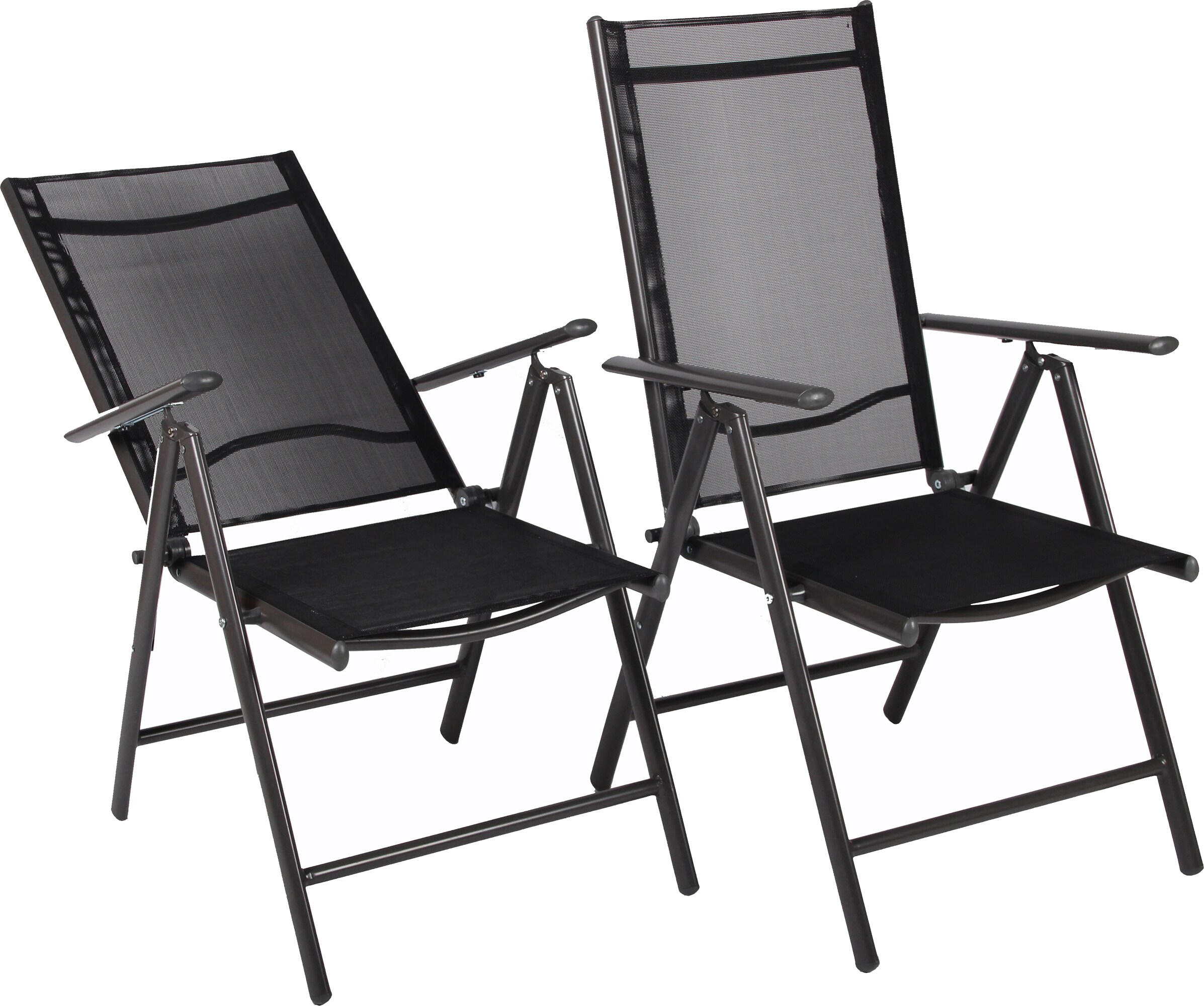 VCM 2er Set Gartenstuhl | klappbar | Ma&szlig;e ca. H. 105 x B. 56 x T. 65 cm | Aluminium | Campingstuhl | Gartenm&ouml;bel 