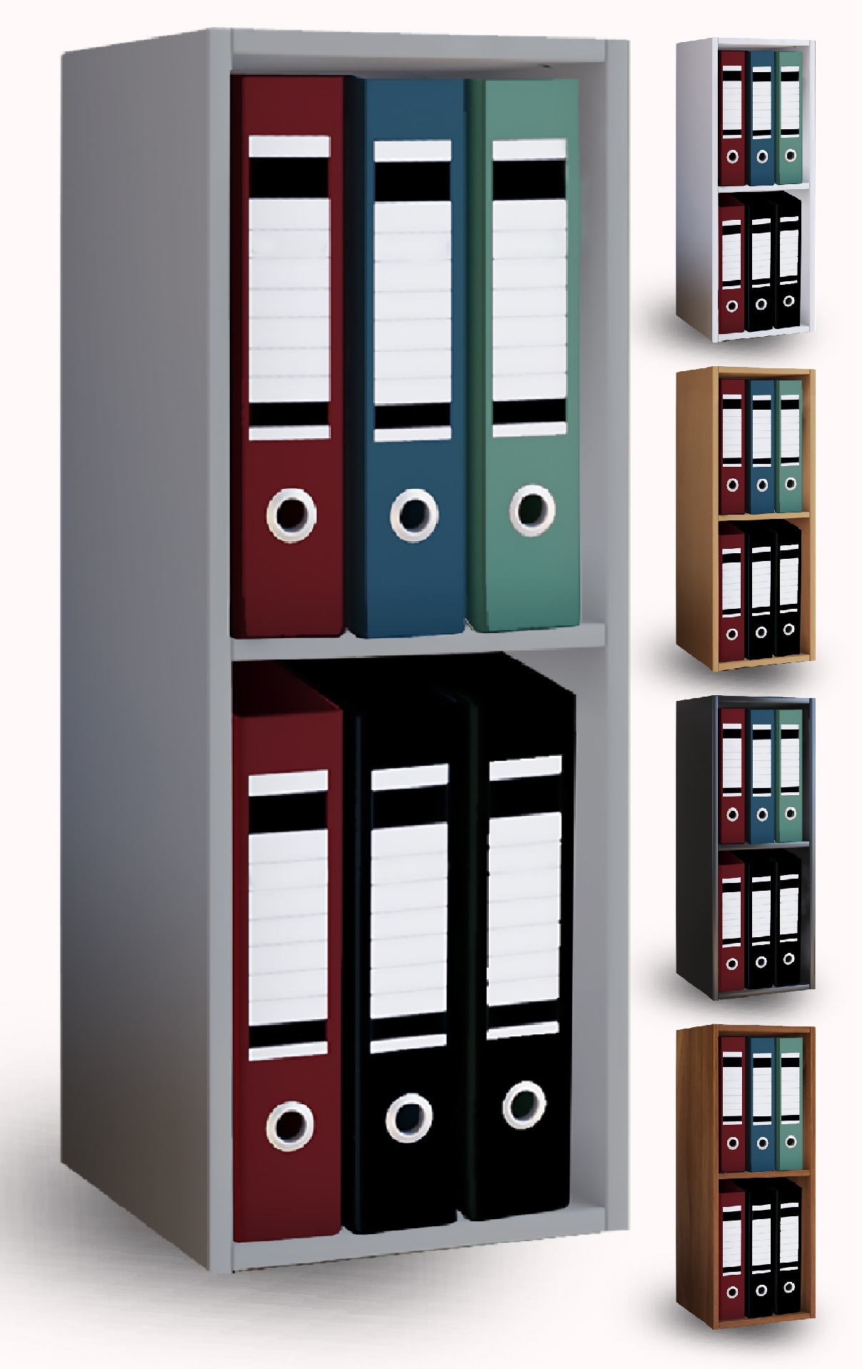 VCM Holzregal stehend | platzsparender Aktenschrank | Ma&szlig;e ca. H. 72 x B. 34 x T. 30 cm | Elegantes Regal stehend | B&uuml;roregal &ndash; Offas 2f 