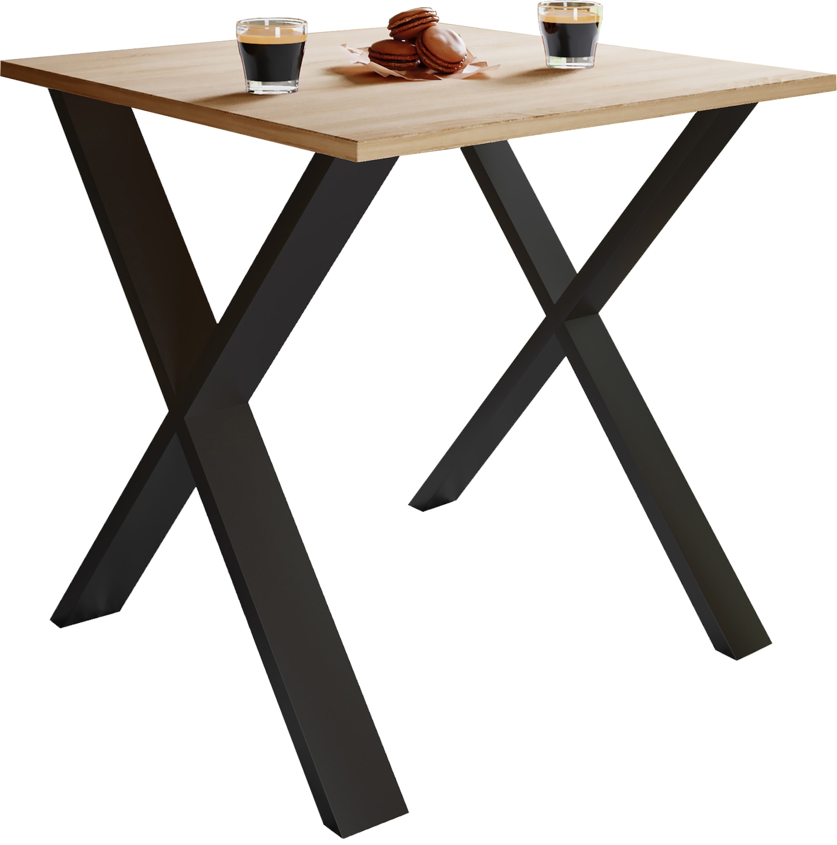 VCM Premium Holz Esstisch   H. 76 x B. 80 x T. 50 cm   Küchentisch Speisetisch Tisch Xona X