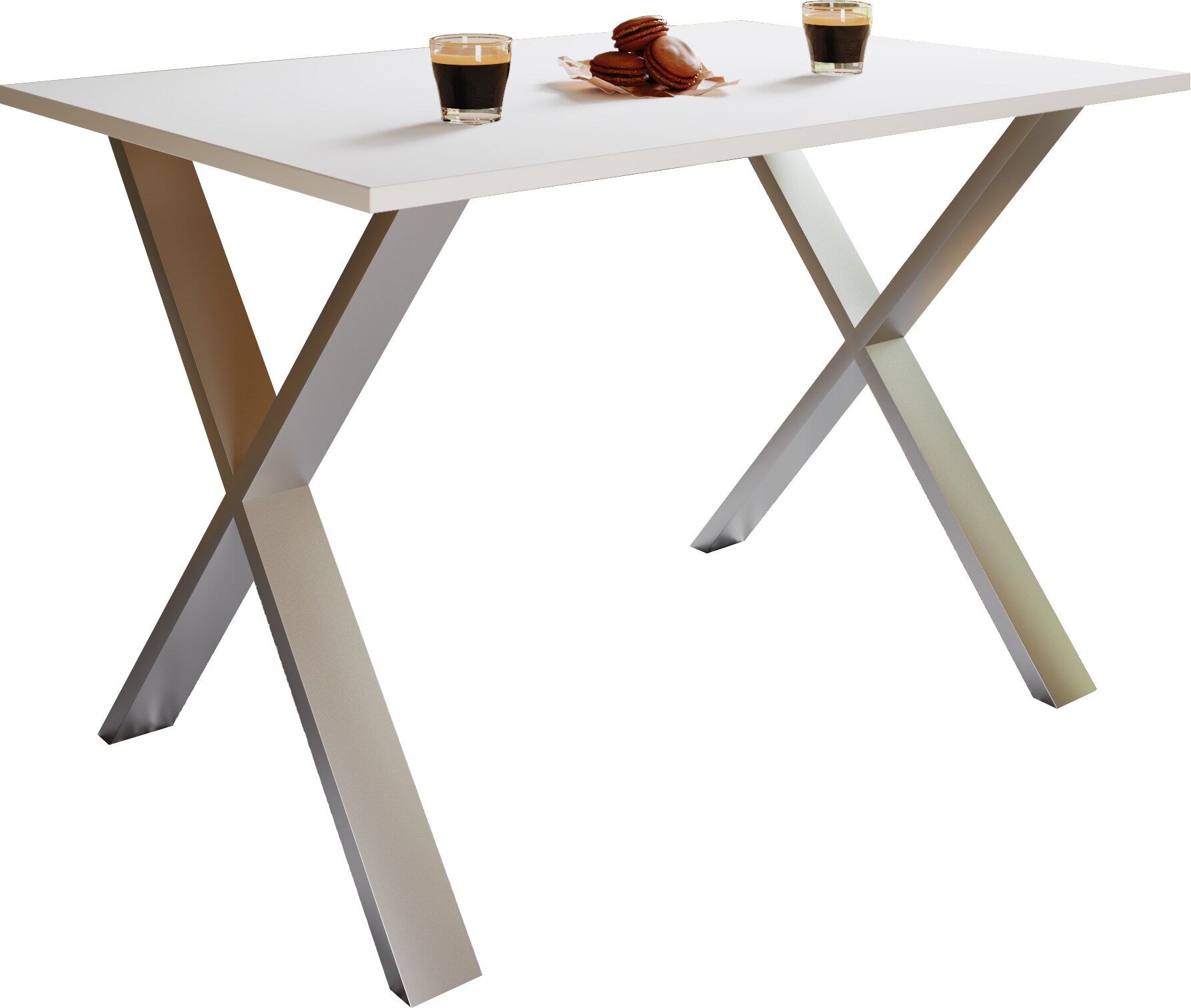 VCM Premium Holz Esstisch | H. 76 x B. 110 x T. 80 cm | K&uuml;chentisch Speisetisch Tisch Xona X 