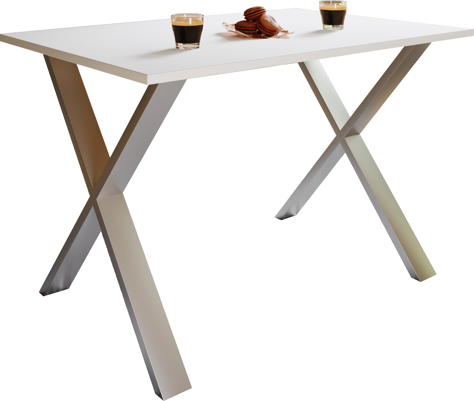 VCM Premium Holz Esstisch   H. 76 x B. 140 x T. 80 cm   Küchentisch Speisetisch Tisch Xona X
