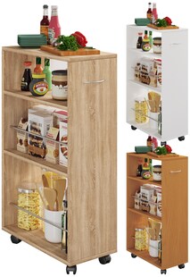 VCM Küchenwagen | Rollwagen | Maße Küchenregal ca. H. 85 x B. 25 x T. 50 cm | ausreichend Stauraum | rollbar | Servierwagen - Tusal 