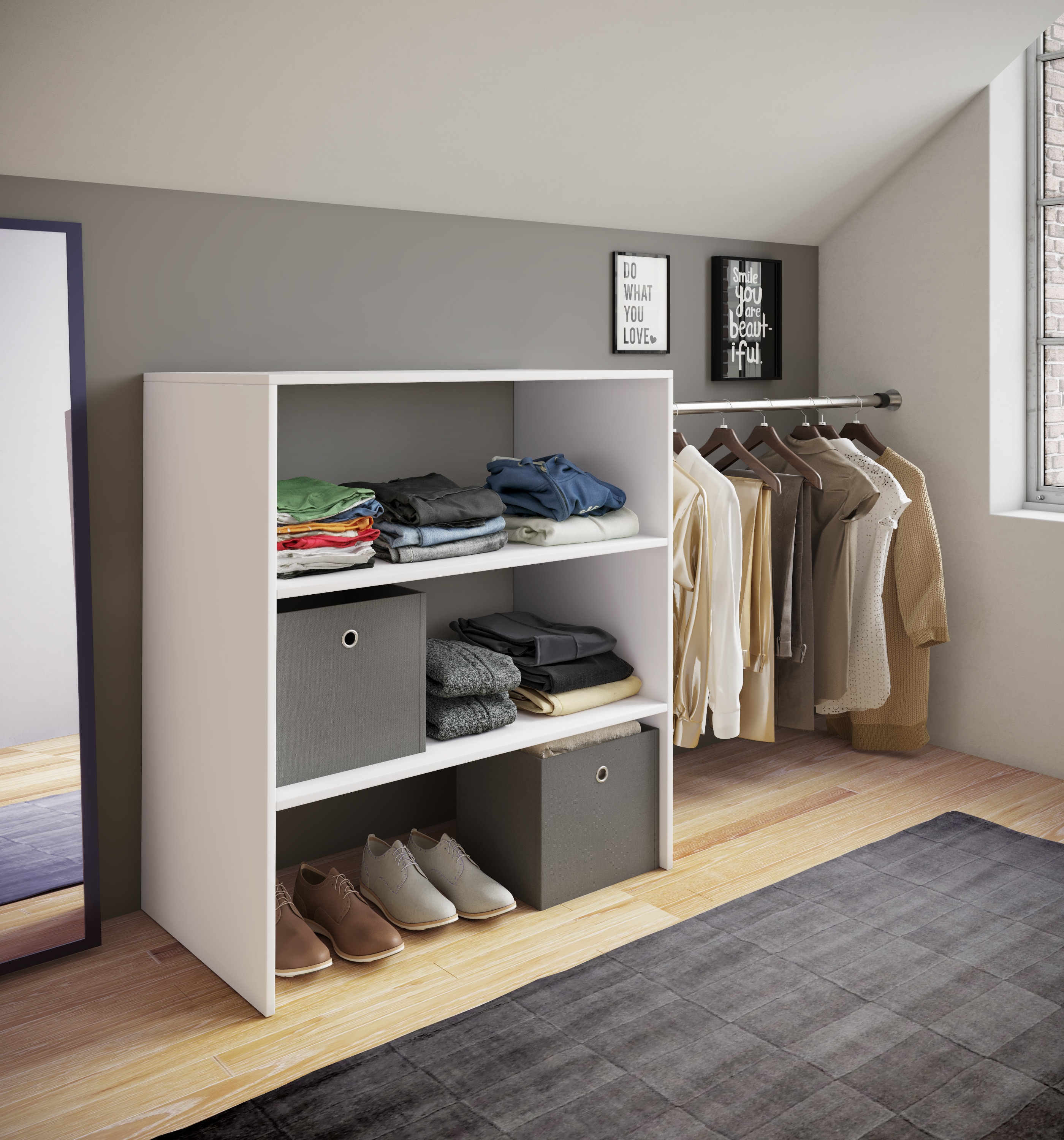 Chinesisches Bücherregal runder offener Schrank Teal B192xH176cm - - Asianliving