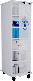 VCM Medizinschrank | Maße ca. H. 98 x B. 31 x T. 35 cm | Apothekerschrank abschließbar | rollbar | Arzneischrank - Nilusa 