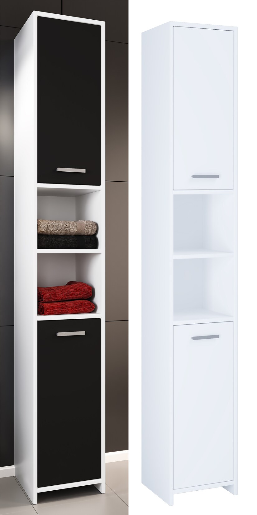 VCM Hochschrank "Holz Badmöbel Bad Hochschrank Badschrank Zalo" 1 Stk. tlg.