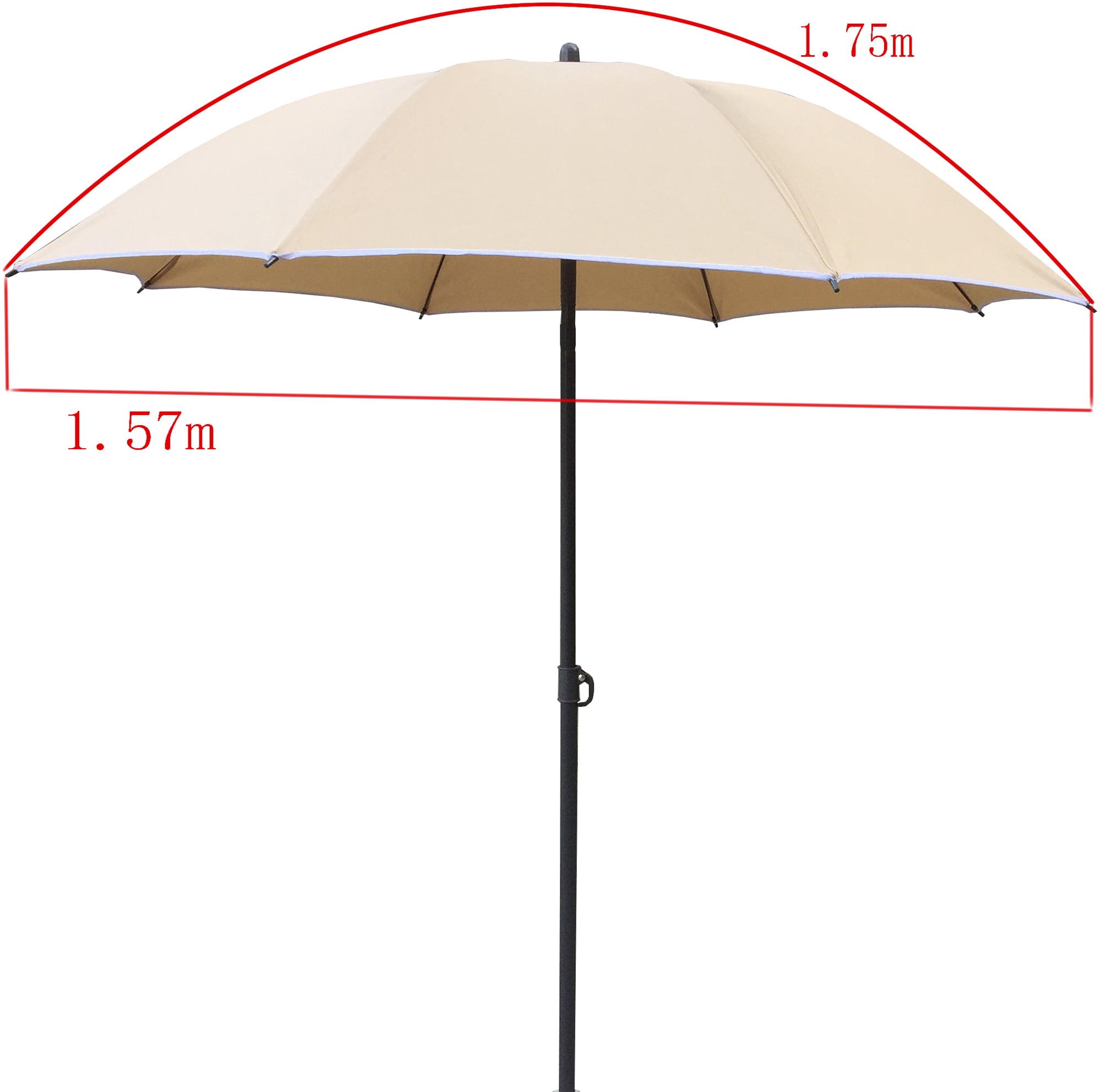 VCM Sonnenschirm 160 cm | Strandschirm | Schirm | Balkonschirm | Gartenschirm - rund UV-Schutz 
