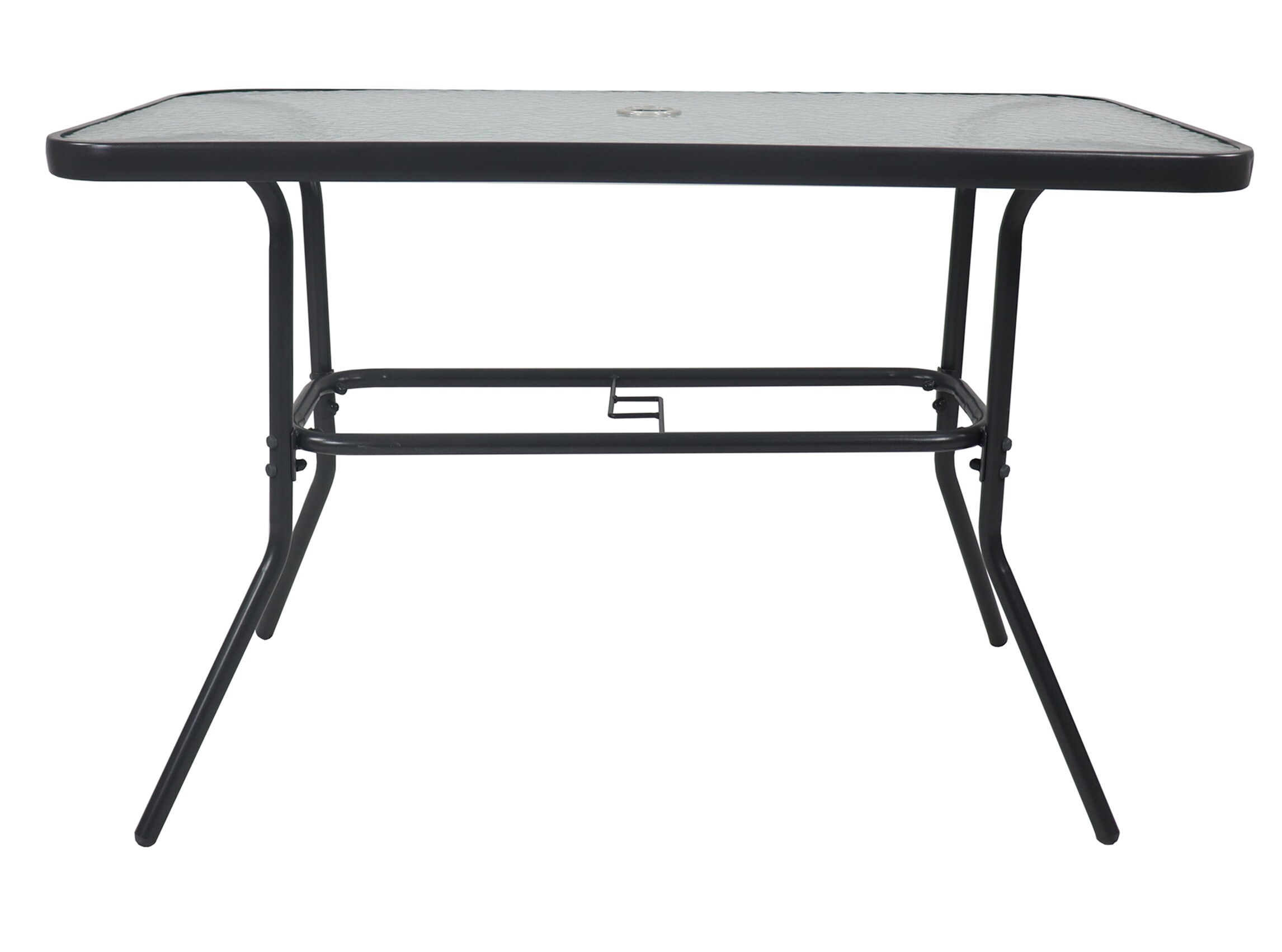 VCM Gartentisch aus Glas und Metall | Esstisch | Ma&szlig;e ca. H. 70 x B. 110 x T. 55 cm | Anthrazit | Balkontisch Gartenm&ouml;bel 110x55 