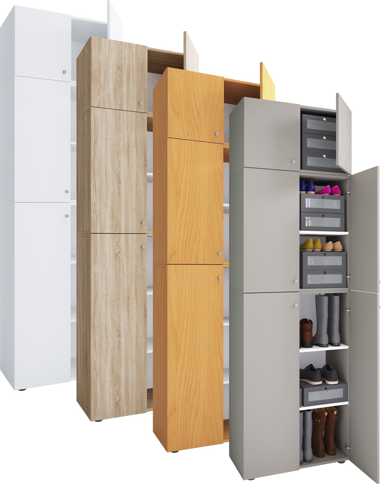VCM Schuhschrank "XXL Schuhschrank Kleiderschrank Schrank Lona 5f A" 1 Stk. tlg.