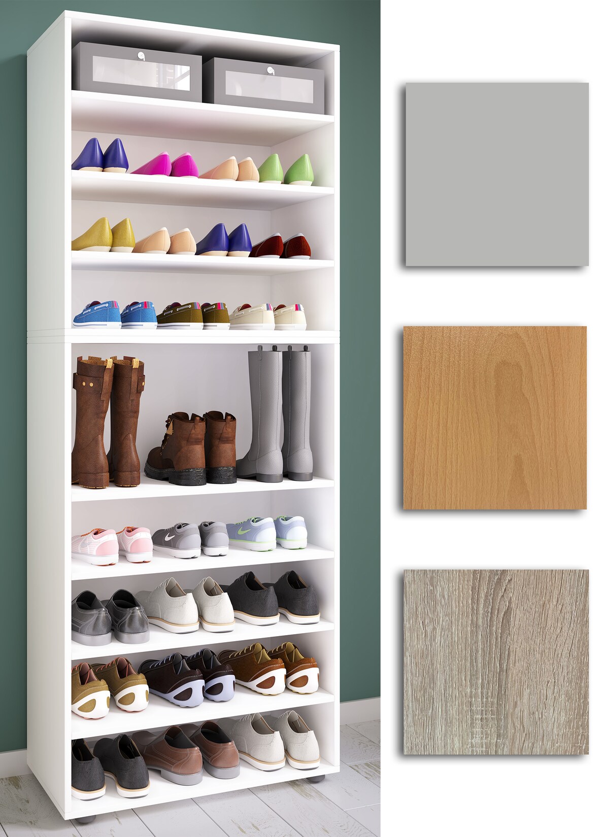 VCM Schuhschrank "XXL Holz Großer Schuhschrank Schuhregal Lona 9" 1 Stk. tlg.