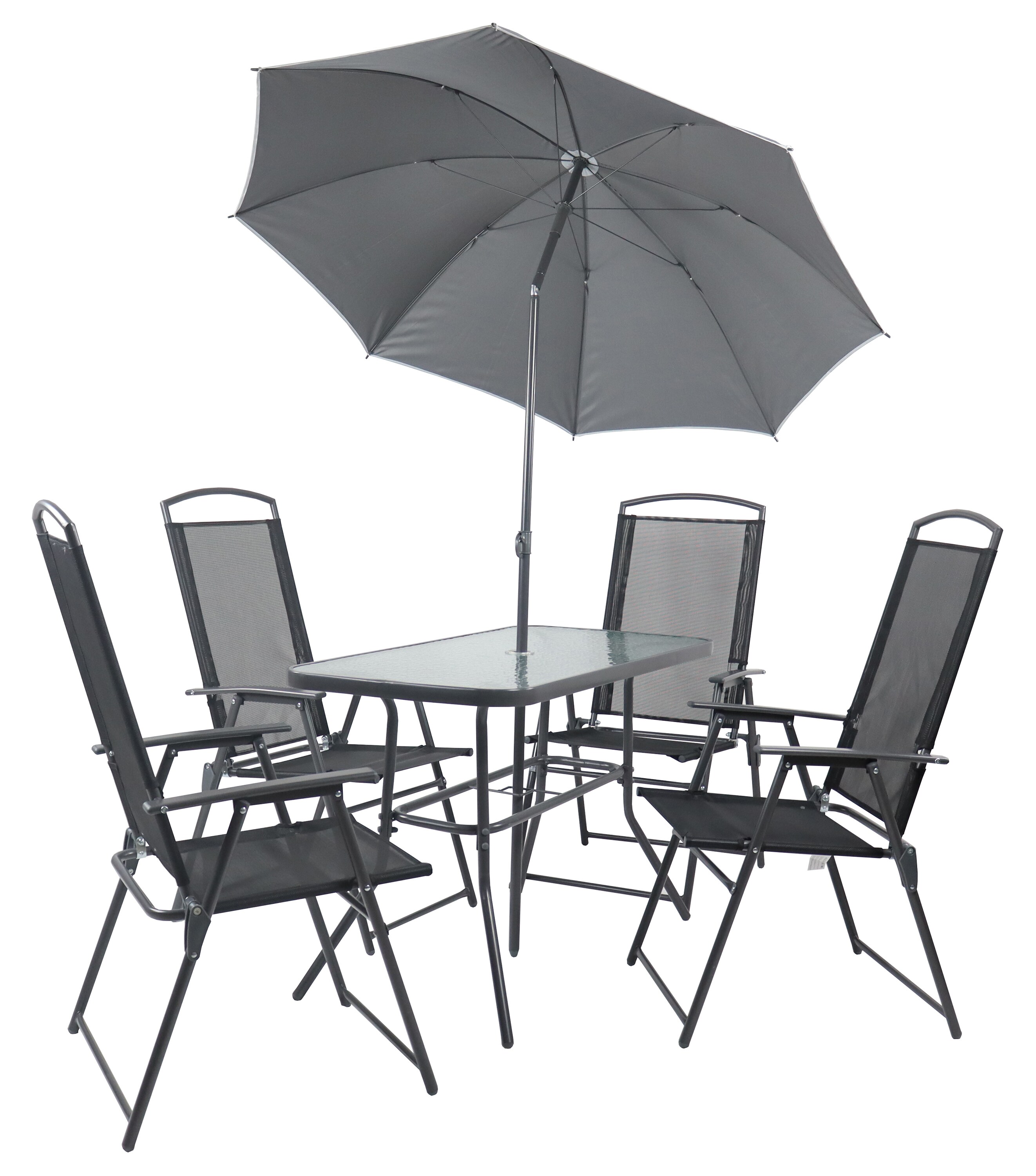 VCM 5-tlg Gartenm&ouml;bel Set | Sitzgruppe Essgruppe | 1xTisch, 4x St&uuml;hle | Tisch Ma&szlig;e ca. H. 70 x B. 110 x T. 55 cm | Hochlehner Set 110 