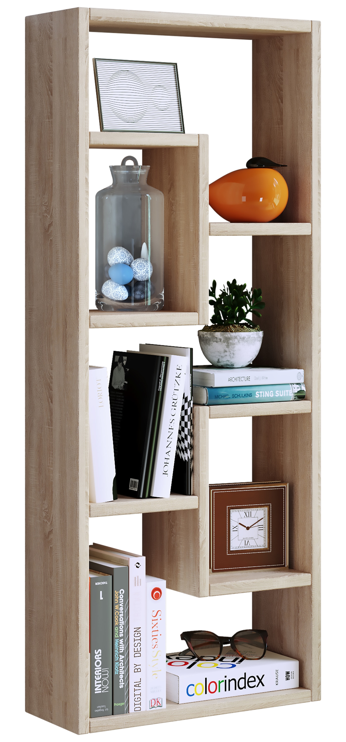 VCM Holzregal h&auml;ngend | platzsparendes Regal | Ma&szlig;e: H. 92 x B. 36 x T. 15 cm | Elegantes Regal h&auml;ngend | Aufbewahrungsregal | B&uuml;cherregal | Wandboard - Vilota 