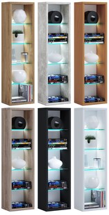 VCM Holz CD DVD Regal | Bücherregal | Aufbewahrung | Maße H. 77 x B. 21 x T. 14 cm | Standregal - Rasato L 