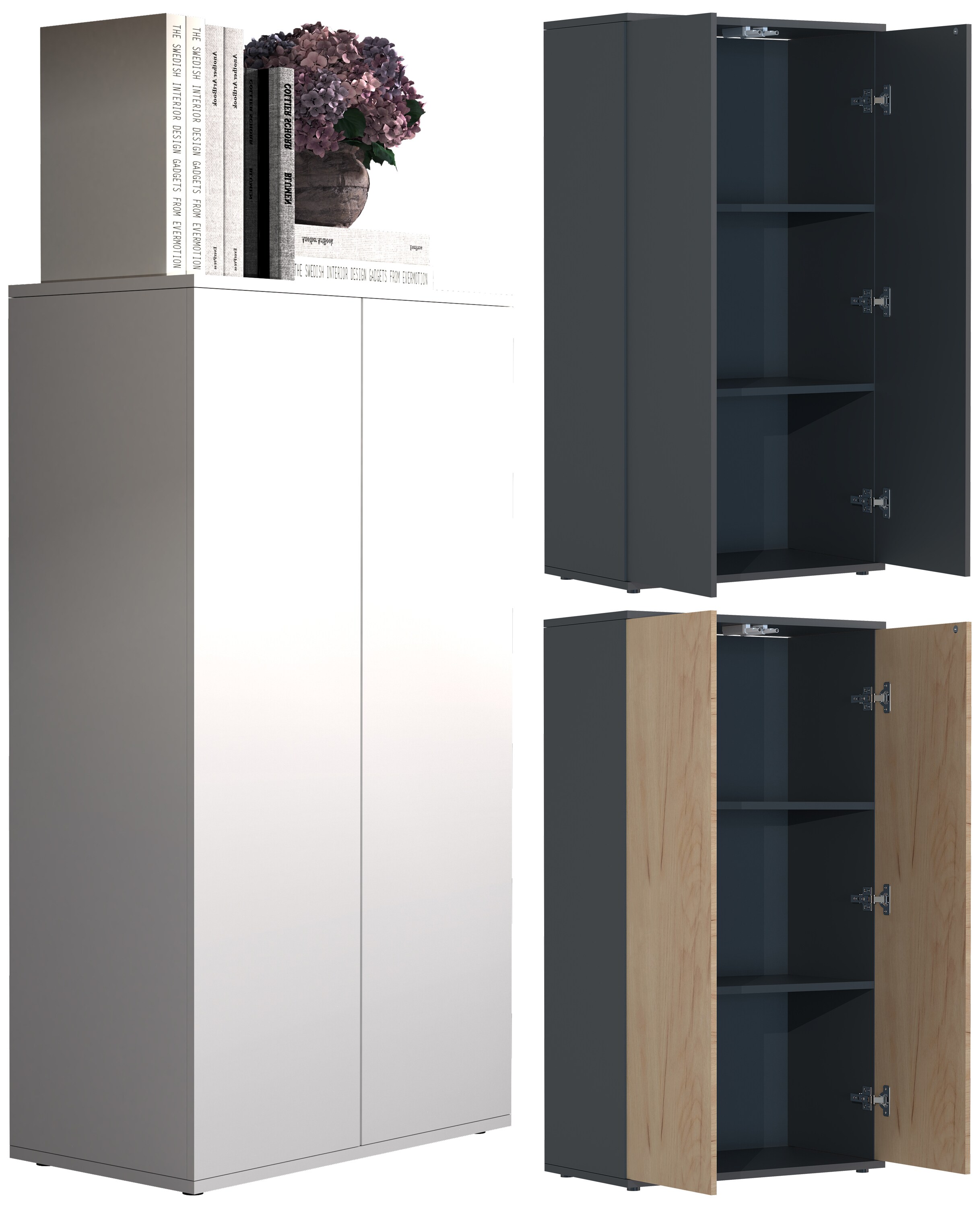 VCM Holz Kommode | Sideboard mit Dreht&uuml;ren | Ma&szlig;e ca. H. 108 x B. 60 x T. 32 cm - Dalosa 3 