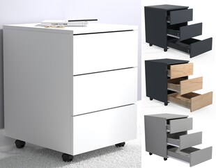 VCM Rollcontainer | Beistellcontainer mit Schubladen |Maße ca. H. 55 x B. 39 x T. 70 cm | Bürocontainer - Dalosa 3 Schubladen 