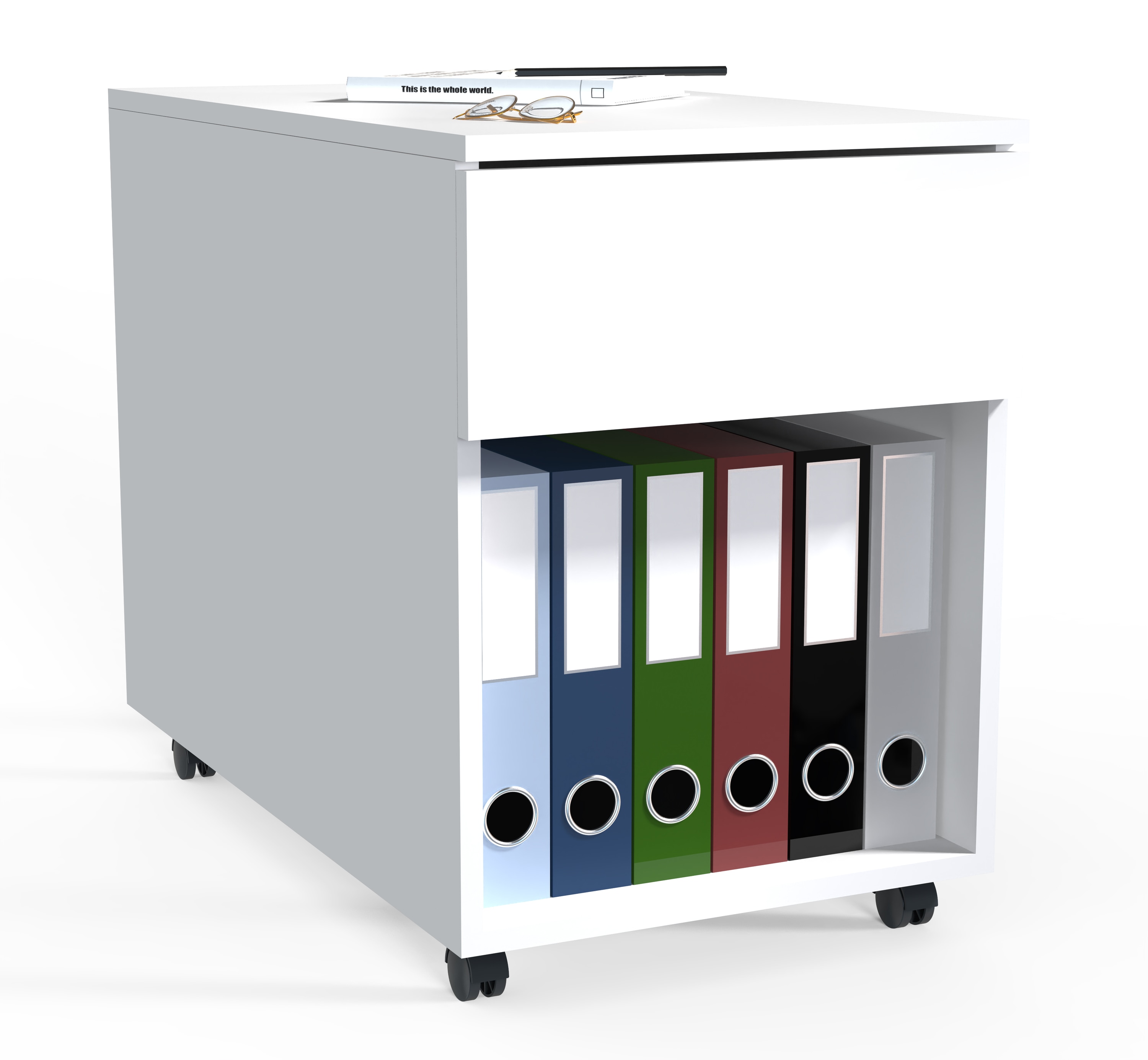 VCM Rollcontainer | Beistellcontainer mit Schubladen | Ma&szlig;e ca. H. 55 x B. 39 x T. 70 cm | B&uuml;rocontainer - Dalosa 1 Schublade 