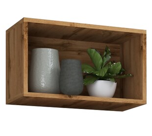 VCM Holzregal hängend | platzsparendes Regal | Maße: H. 30 x B. 50 x T. 28 cm | Elegantes Regal hängend | Aufbewahrungsregal | Bücherregal | Wandboard - Arila S 