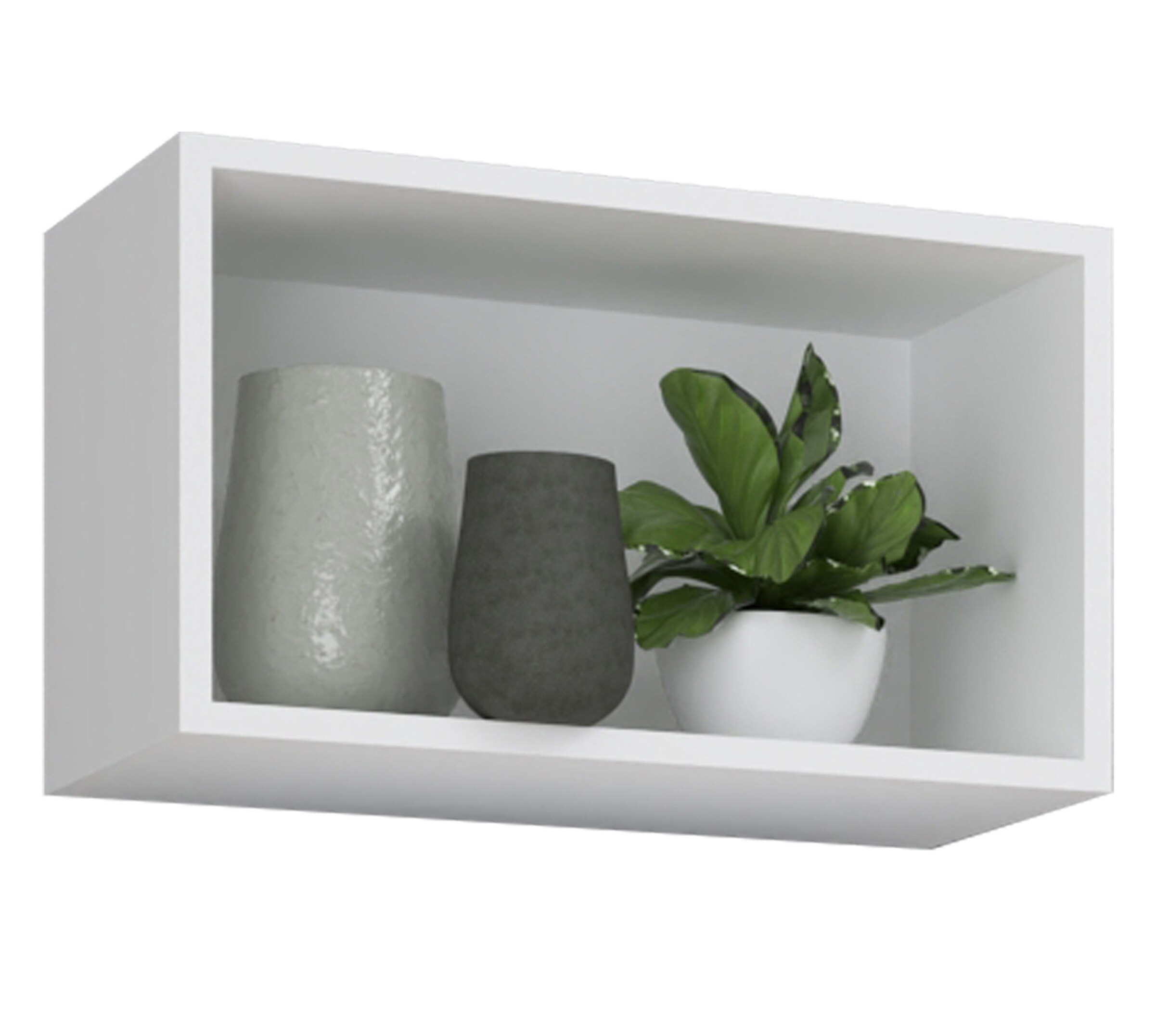 VCM Holzregal h&auml;ngend | platzsparendes Regal | Ma&szlig;e: H. 30 x B. 50 x T. 28 cm | Elegantes Regal h&auml;ngend | Aufbewahrungsregal | B&uuml;cherregal | Wandboard - Arila S 