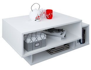 VCM Holz Couchtisch | Sofatisch mit ausreichend Stauraum | Maße ca. H. 35 x B. 88 x T. 50 cm | Wohnzimmertisch - Runila 