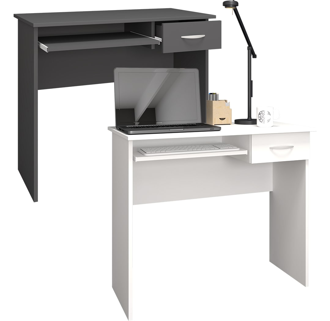 VCM Holz Schreibtisch Computertisch Tastaturauszug Schublade B&uuml;rotisch Arusa 