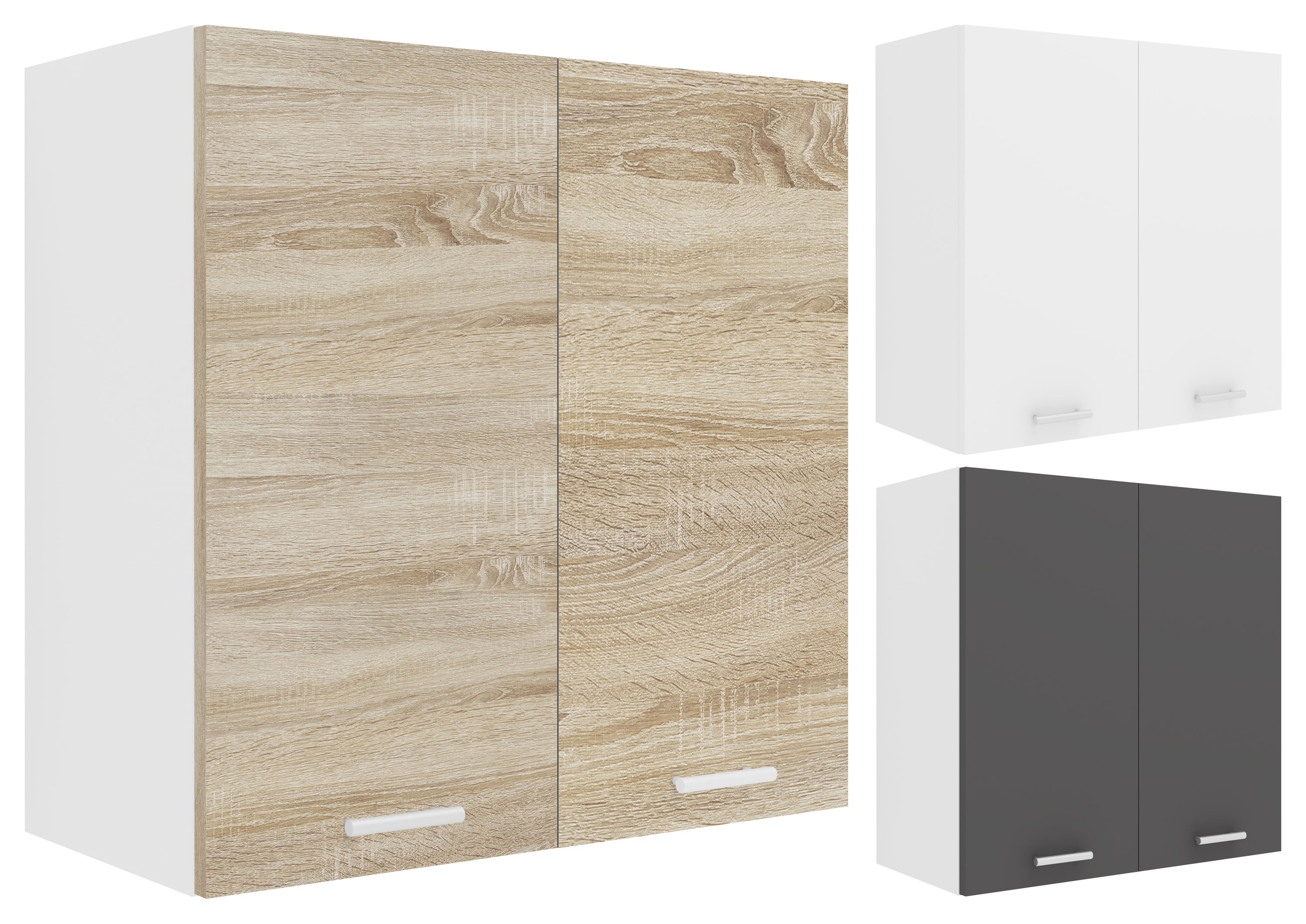 VCM K&uuml;chenschrank h&auml;ngend | Ma&szlig;e ca. H. 60 x B. 60 x T. 31 cm | H&auml;ngeschrank mit zwei F&auml;chern | K&uuml;chenm&ouml;bel &ndash; Esilo 