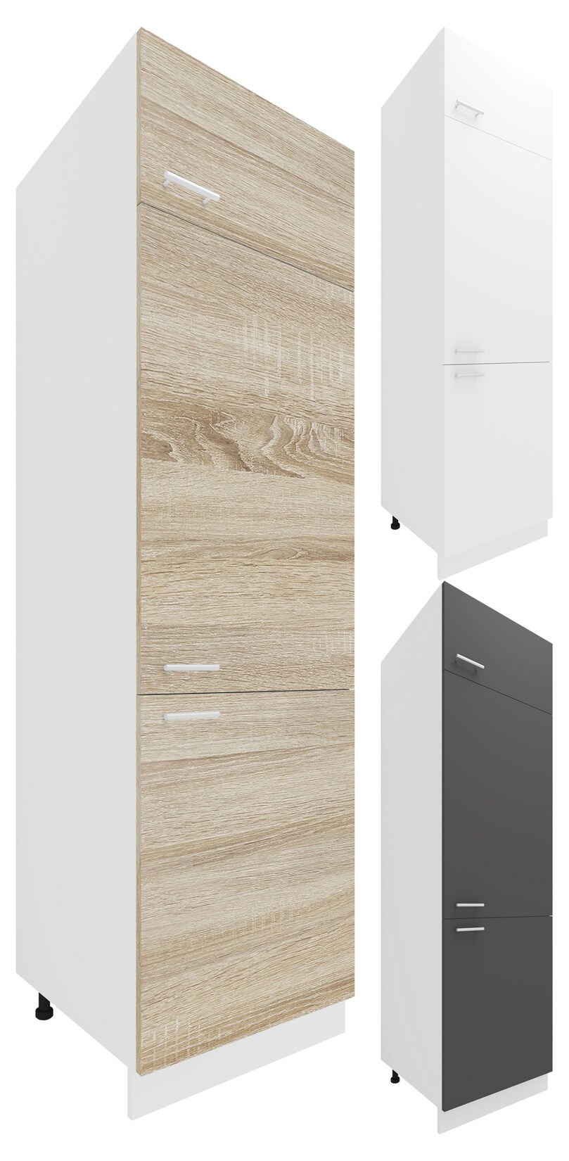 VCM Küchenschrank Maße ca. H. 207 x B. 60 x T. 57 cm Hochschrank Küchenmöbel - Esilo