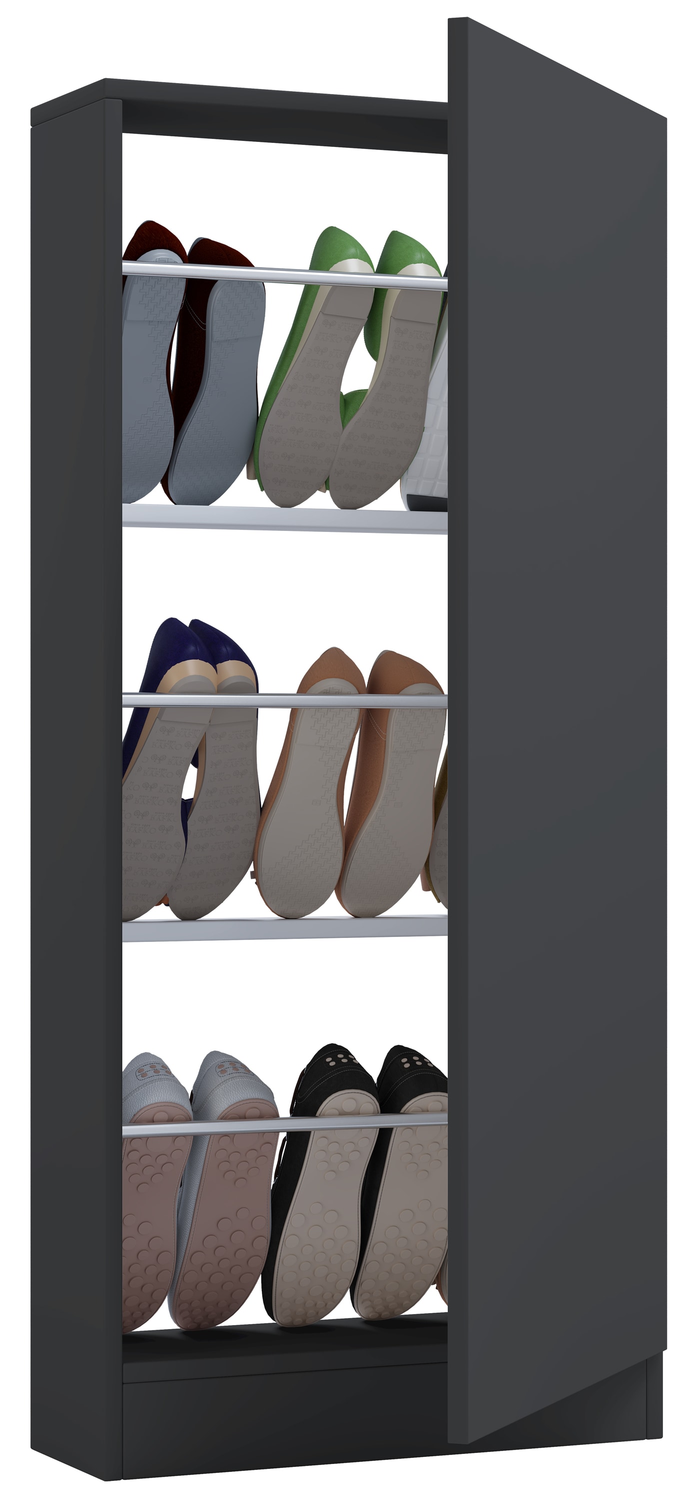 VCM Holz Schuhschrank Schuhkommode Schuhregal Schuhst&auml;nder Fulisa L 