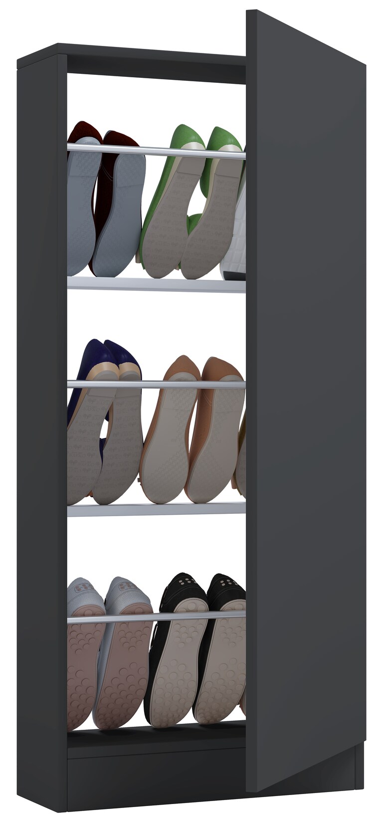 VCM Holz Schuhschrank Schuhkommode Schuhregal Schuhständer Fulisa L