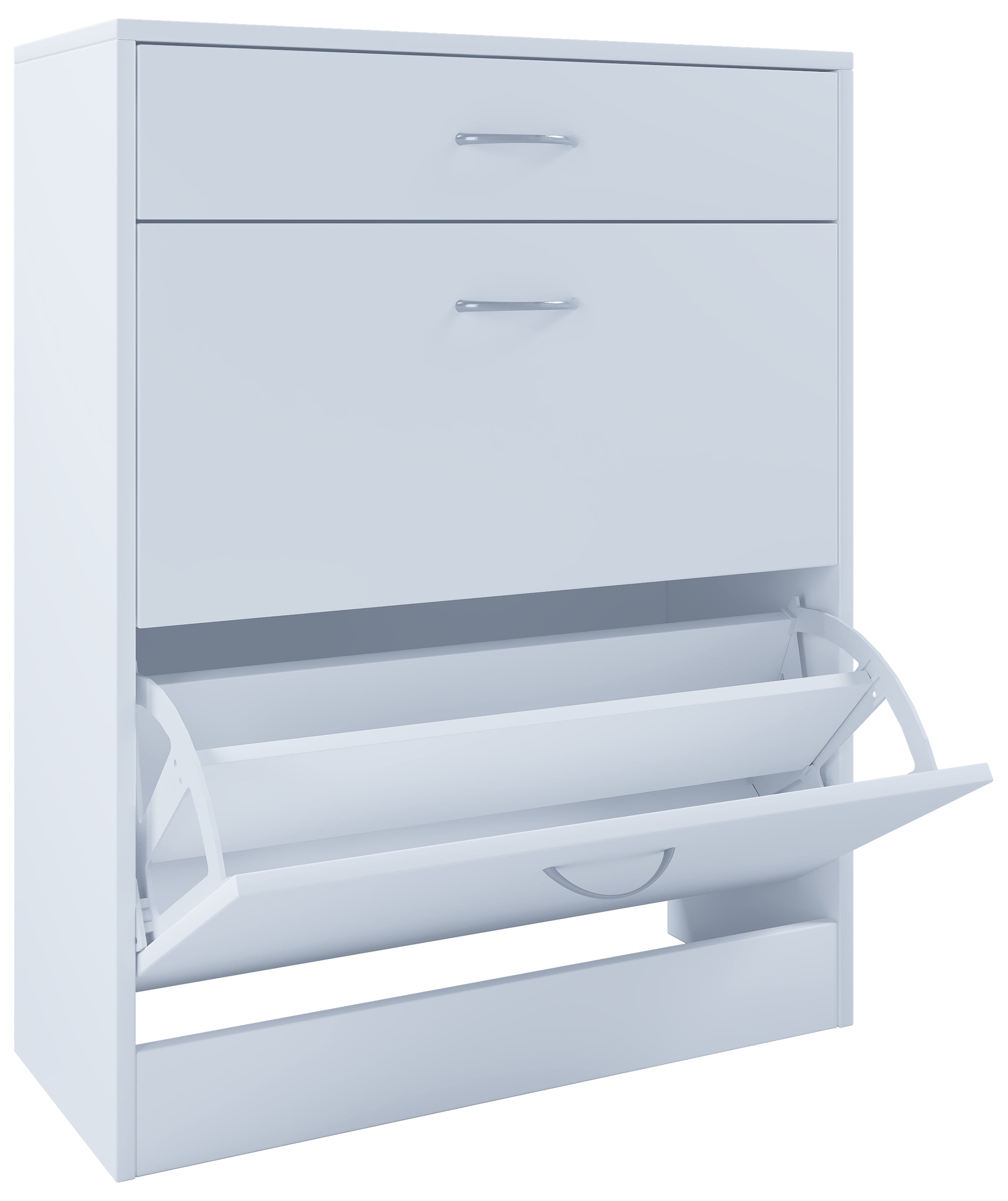 VCM Holz Regal Kipper Schuhregal Schuhschrank Schuhkipper 2 Klappen Ablage Balia 