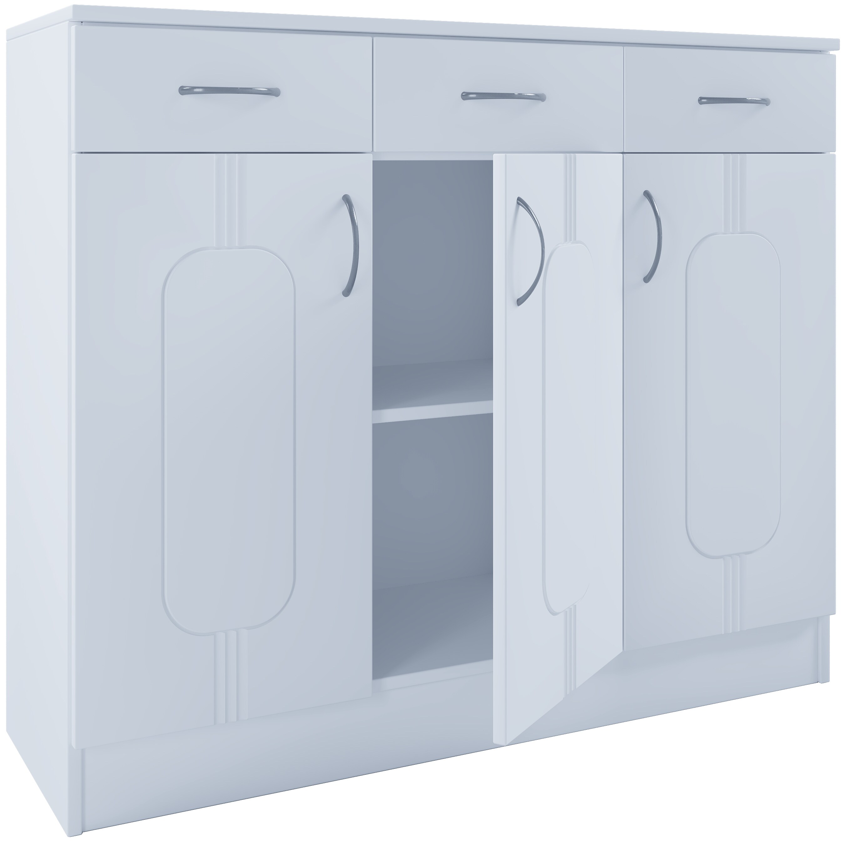 VCM Holz Kommode | Sideboard mit Dreht&uuml;ren und Schubladen | Ma&szlig;e ca. H. 89 x B. 105 x T. 36 cm - Balia 