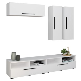 VCM TV Möbel | Wohnwand mit ausreichend Stauraum | Anbauwand | Maße H. 200 x B. 190 x T. 40 cm | Fernseh Möbel – Arila XL 