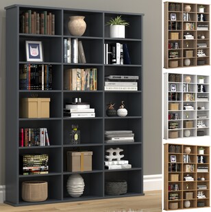 VCM Holz CD DVD Standregal Bücherregal Medienregal Raumteiler Deko Regal Megosa M 